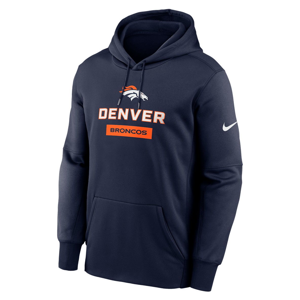Denver Broncos Toss Sweep Denver Broncos Toss Sweep Men’s Nike Therma NFL Pullover Hoodie