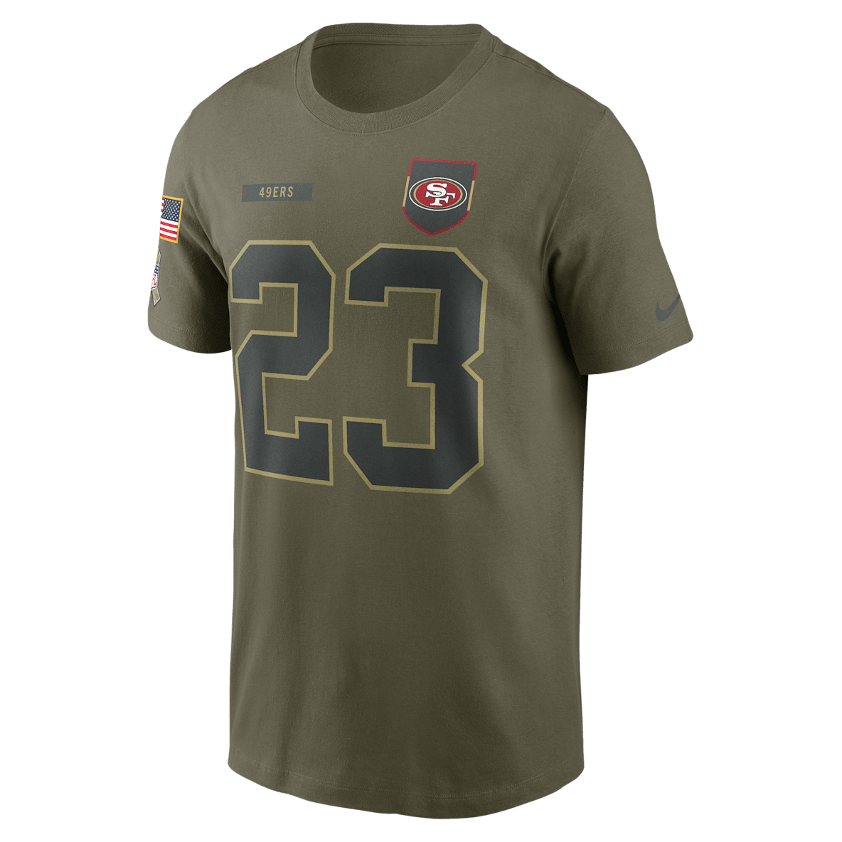 Christian McCaffrey San Francisco 49ers Salute To Service Christian McCaffrey San Francisco 49ers Salute To Service Men’s Nike NFL T-Shirt