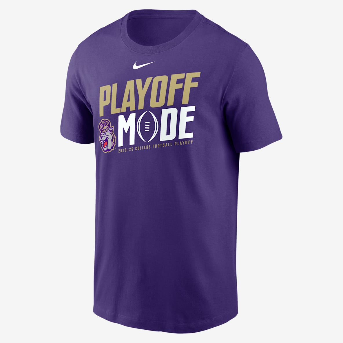 James Madison 2025/26 College Football Playoff Bound Pass Protection James Madison 2025/26 College Football Playoff Bound Pass Protection Men's Nike College T-Shirt
