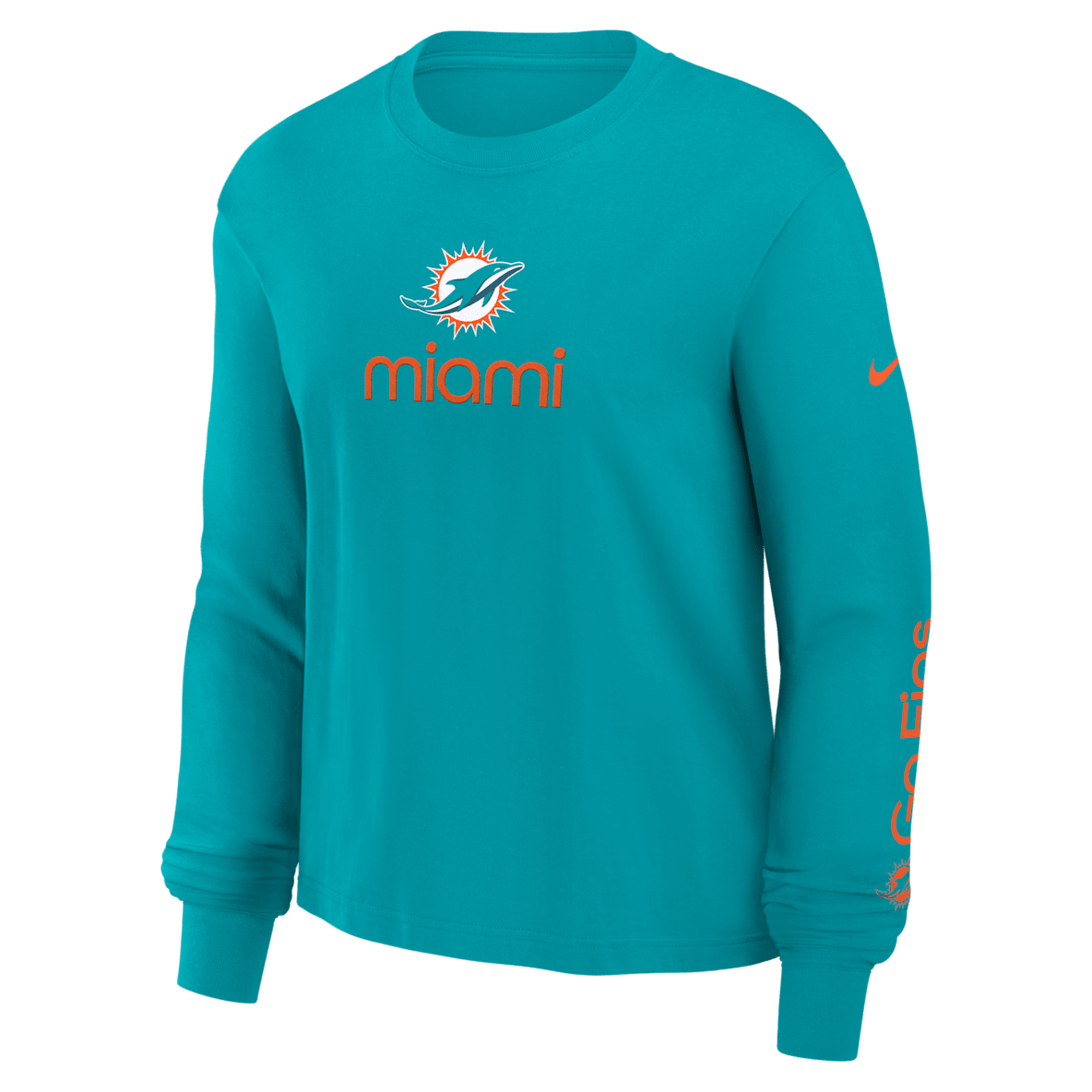 Miami Dolphins Boxy Miami Dolphins Boxy Women's Nike NFL Long-Sleeve T-Shirt