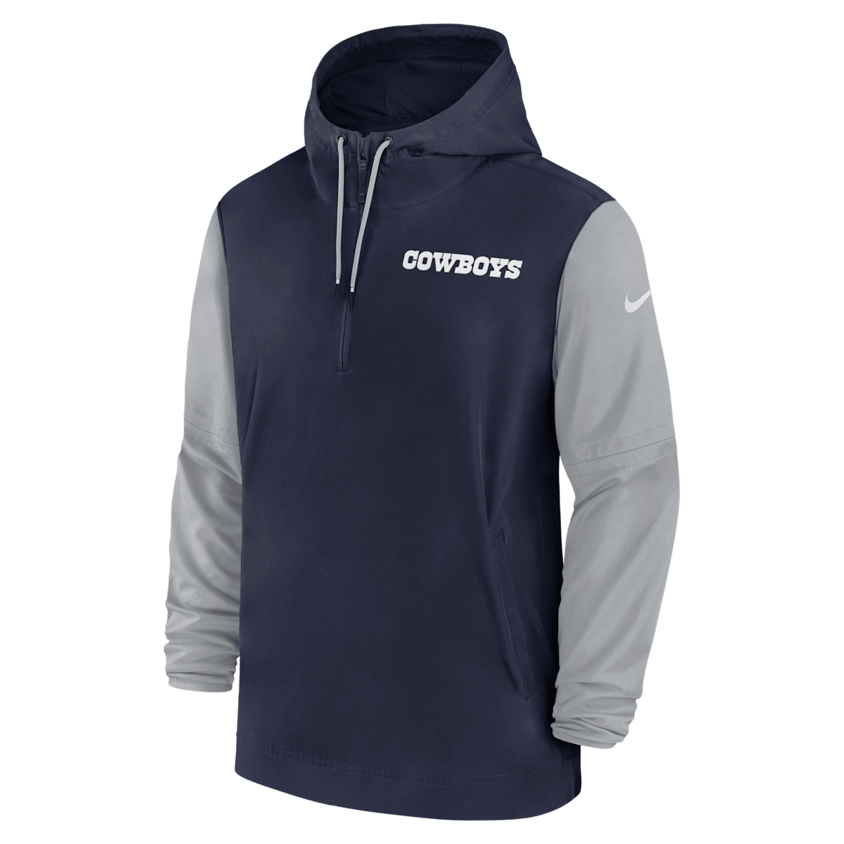 Dallas Cowboys Sideline Pre-Game Player Dallas Cowboys Sideline Pre-Game Player Men's Nike NFL 1/2-Zip Hooded Jacket
