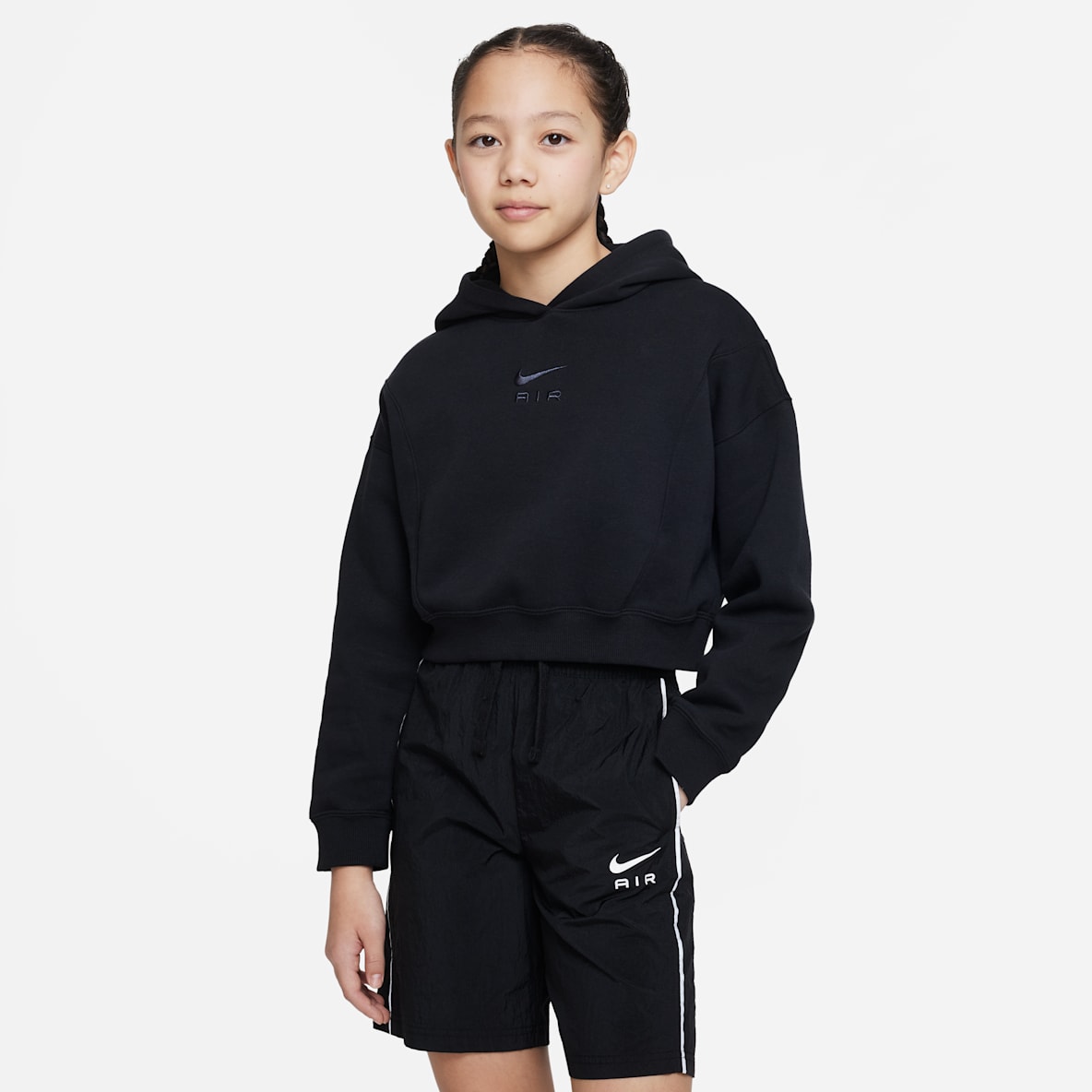 Nike Air Nike Air Big Kids' (Girls') French Terry Cropped Hoodie
