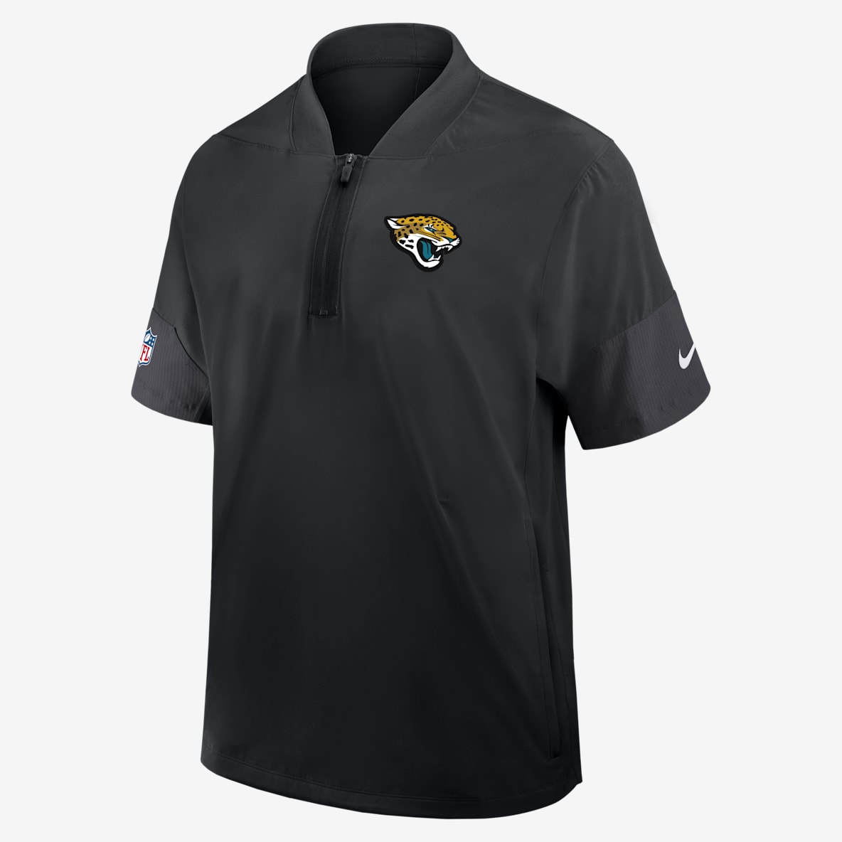 Jacksonville Jaguars Sideline Coach Jacksonville Jaguars Sideline Coach Men's Nike NFL 1/2-Zip Short-Sleeve Jacket