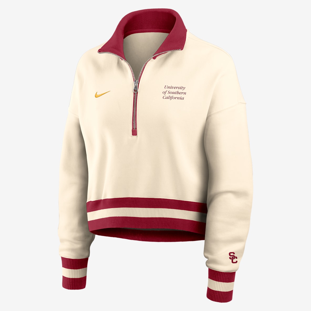 USC Legacy USC Legacy Women's Nike College Cropped 1/4-Zip Crew