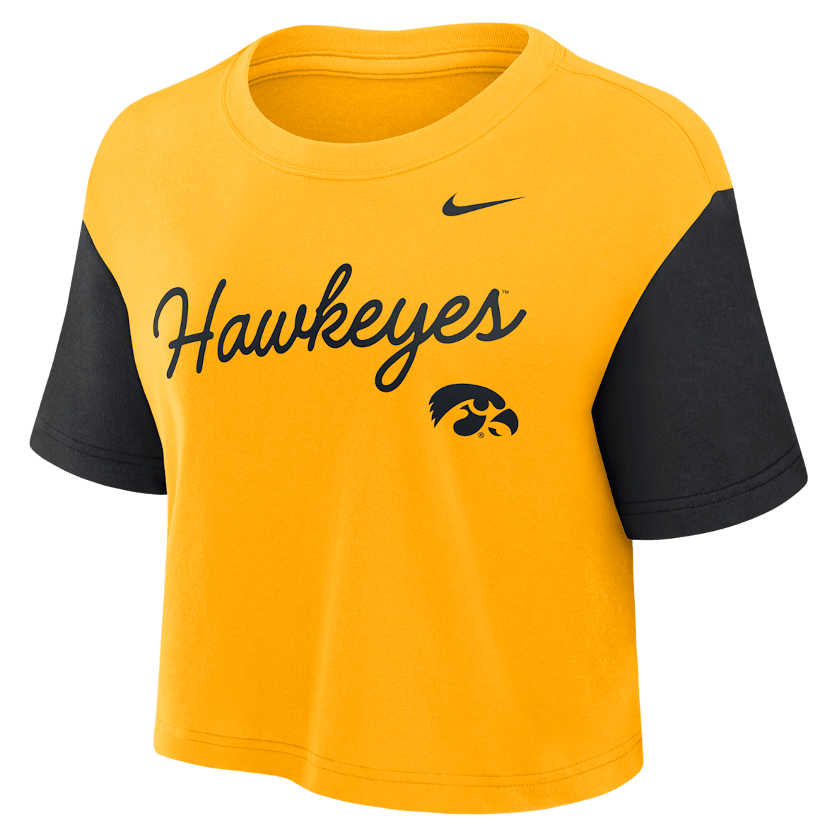Iowa Script Iowa Script Women's Nike Dri-FIT College Cropped T-Shirt