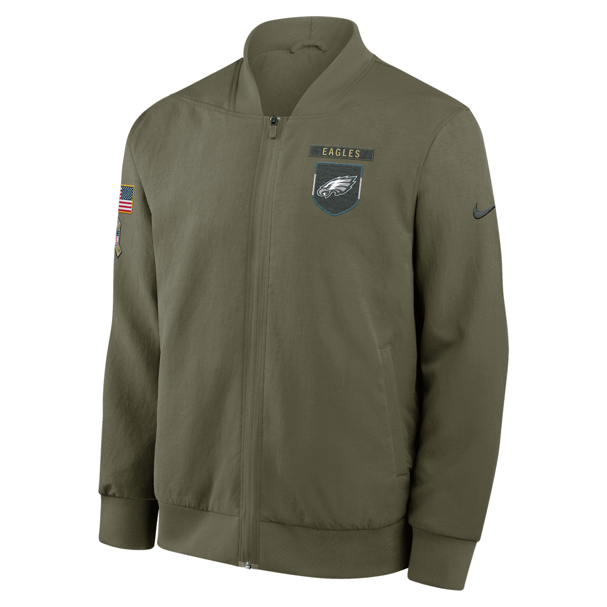 Philadelphia Eagles Salute to Service Sideline Philadelphia Eagles Salute to Service Sideline Men's Nike NFL Full-Zip Bomber Jacket