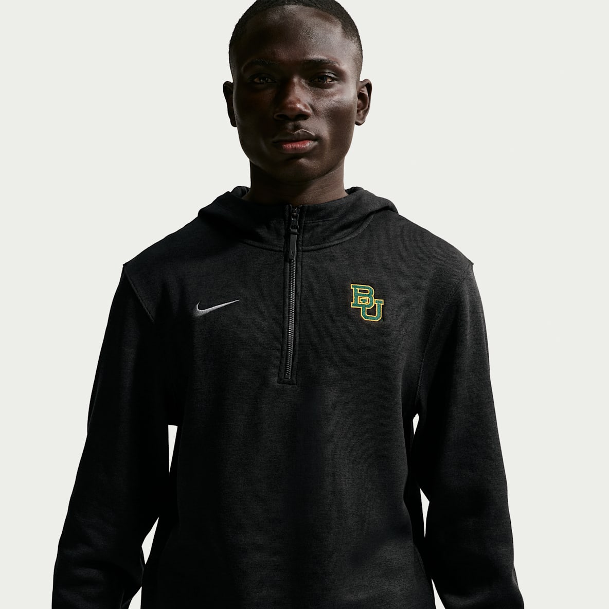 Baylor Bears Nike NCAA Sudadera con gorro de entrenador de básquetbol para hombre