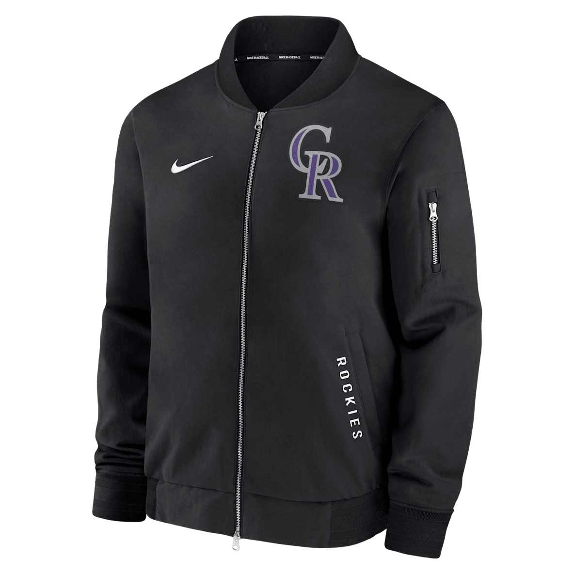Colorado Rockies Authentic Collection Dugout Colorado Rockies Authentic Collection Dugout Men's Nike MLB Full-Zip Bomber Jacket
