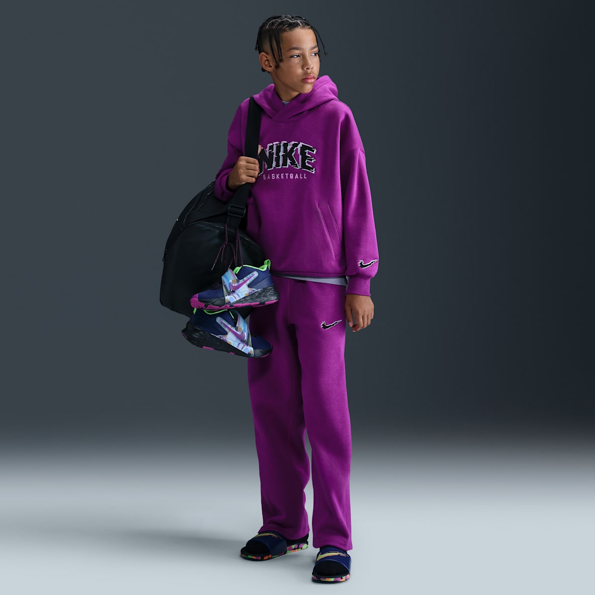 Nike Culture of Basketball Nike Culture of Basketball Pants de tejido Fleece para niños talla grande