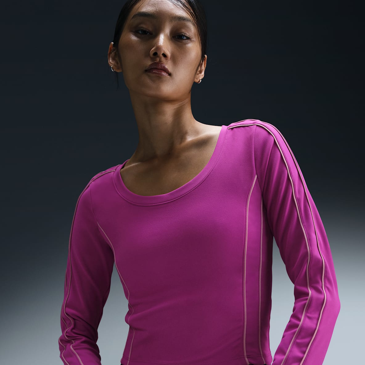 Nike One Fitted Nike One Fitted Women's Dri-FIT Long-Sleeve Cropped Top