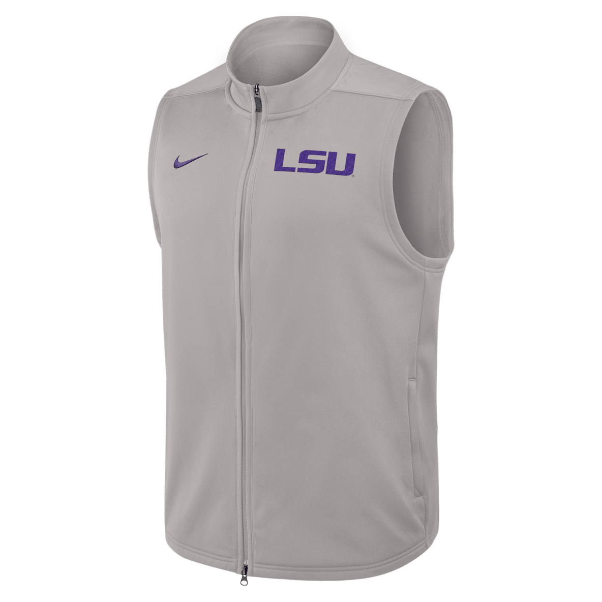 LSU Victory LSU Victory Chaleco universitario Nike Therma-FIT de cierre completo para hombre