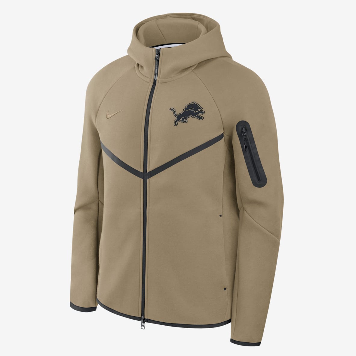 Chamarra Tech Fleece Windrunner de los Detroit Lions Chamarra Tech Fleece Windrunner de los Detroit Lions Chamarra con gorro de cierre completo Nike de la NFL para hombre