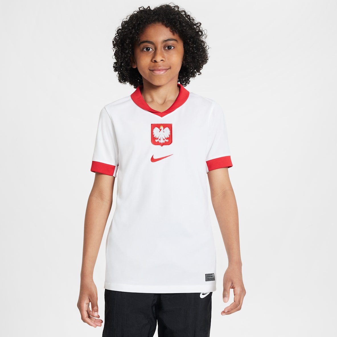 Polen 2024/25 Stadium Home Nike Dri-FIT Replica-fodboldtrøje til større børn