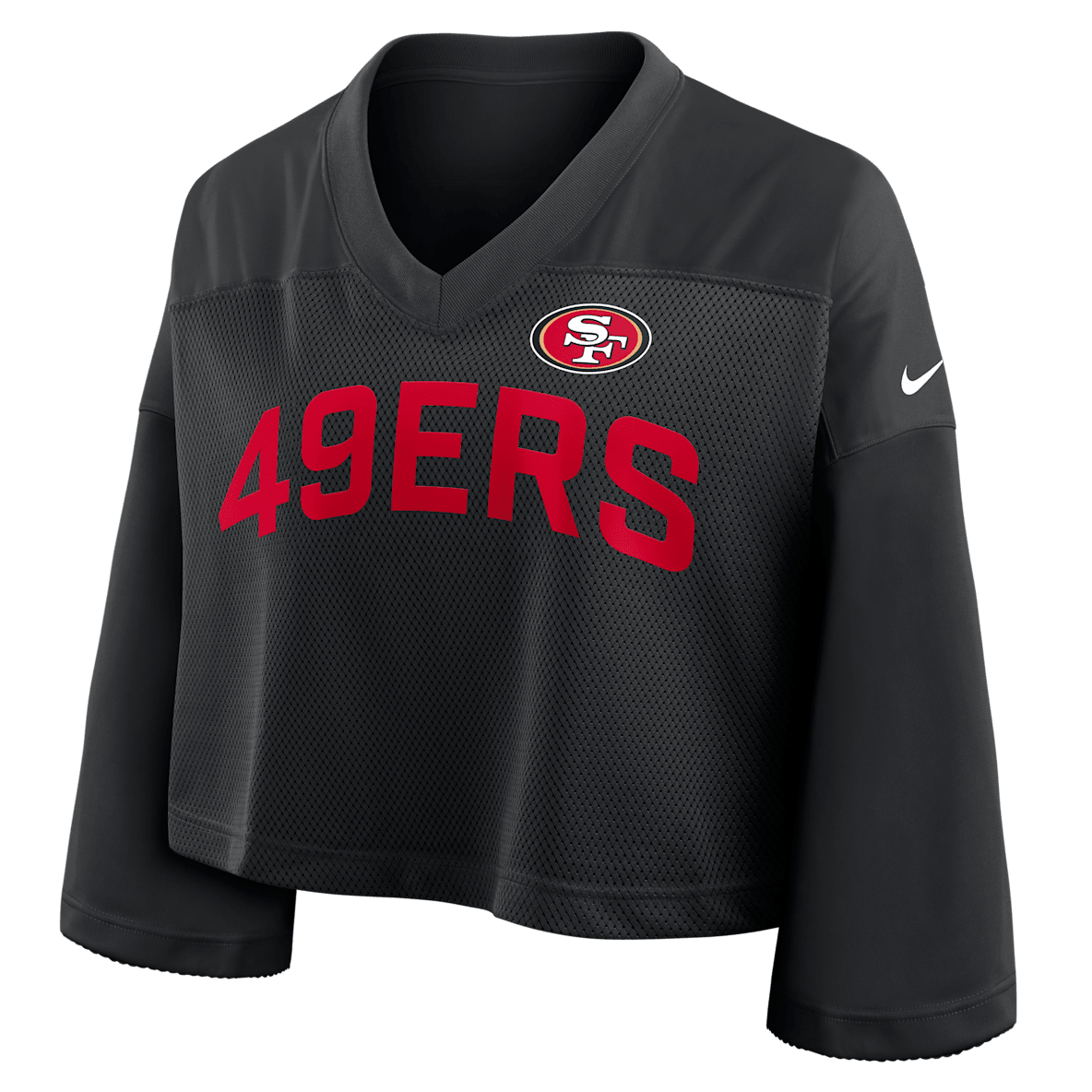 San Francisco 49ers Wide Receiver Jersey Fashion San Francisco 49ers Wide Receiver Jersey Fashion Top cropped Nike Dri-FIT de la NFL para mujer