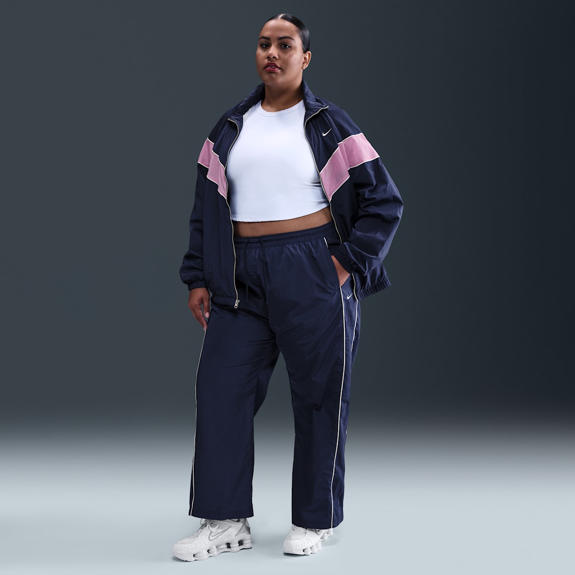 Nike Windrunner Nike Windrunner Women's High-Waisted Woven Open-Hem Pants (Plus Size)