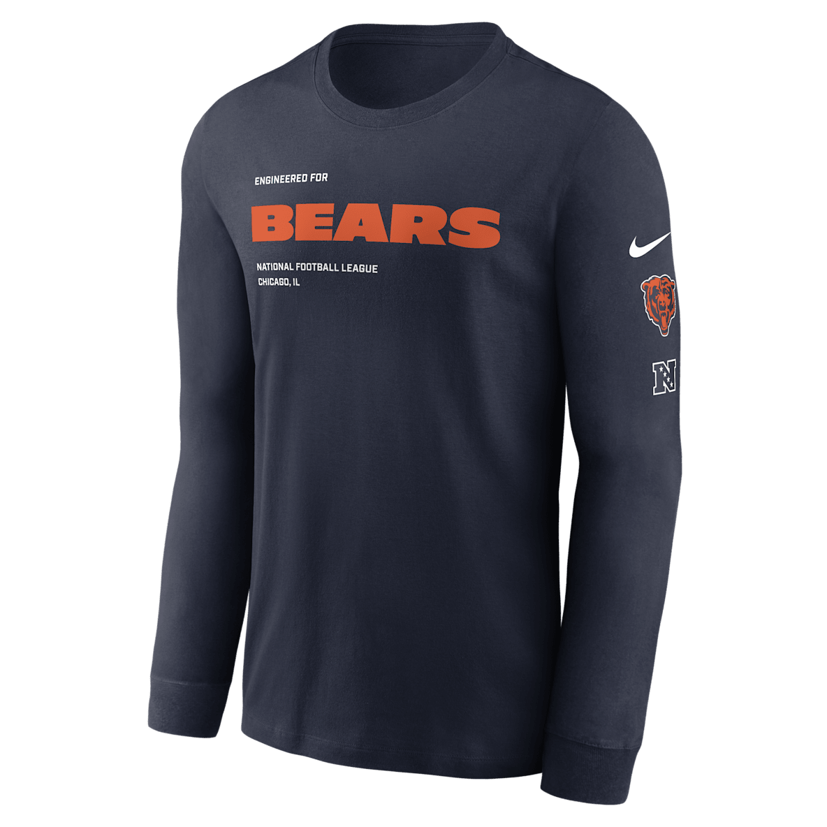 Chicago Bears Play To Win Essential Men's Nike NFL Long-Sleeve T-Shirt