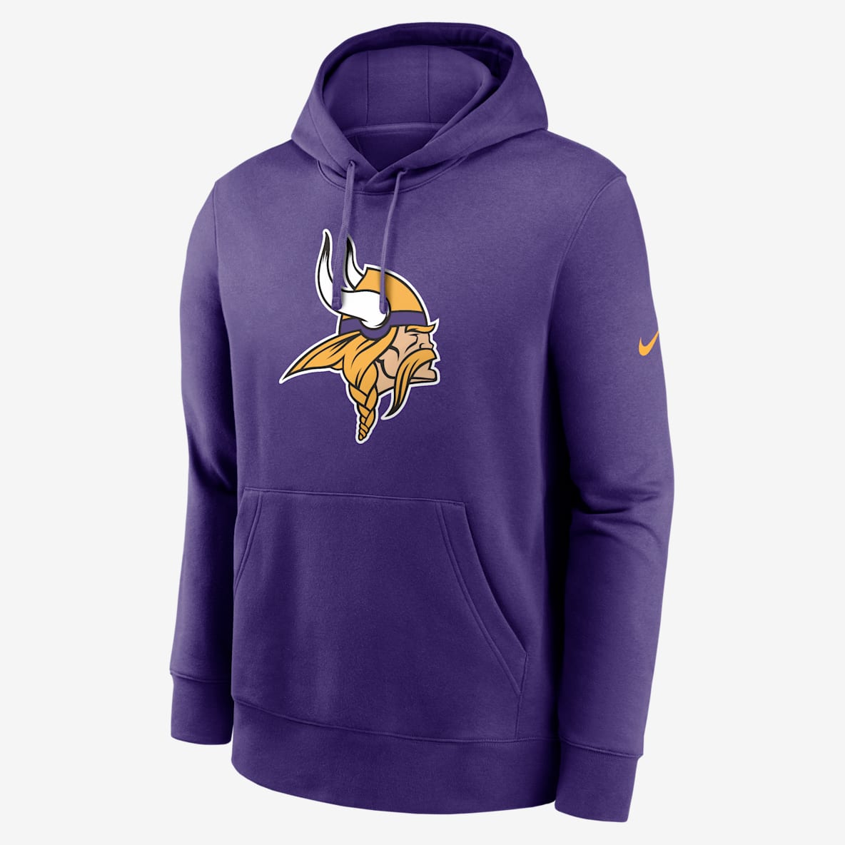 Minnesota Vikings Club Logo Minnesota Vikings Club Logo Sudadera con gorro sin cierre Nike de la NFL para hombre