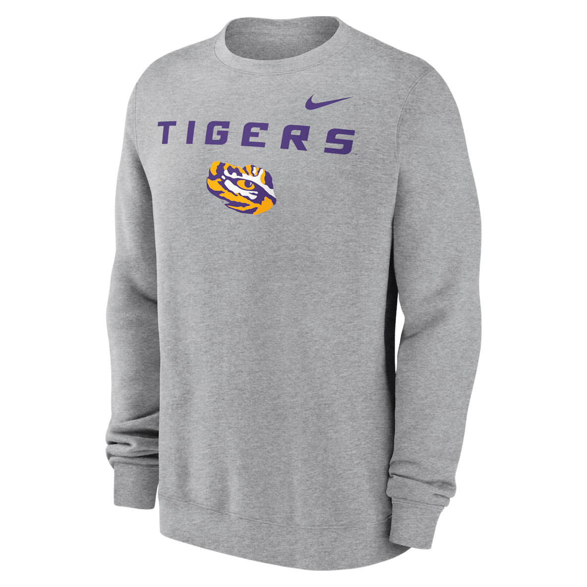 LSU Tigers Primetime Primary Stack LSU Tigers Primetime Primary Stack Men's Nike College Pullover Crew