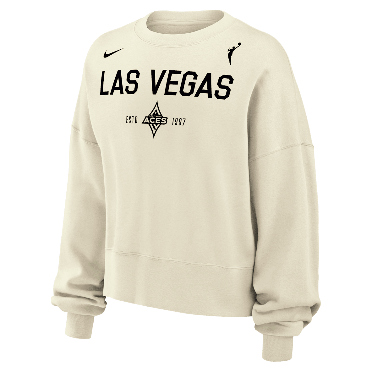 Las Vegas Aces Phoenix Fleece Sudadera de cuello redondo Nike de la WNBA para mujer