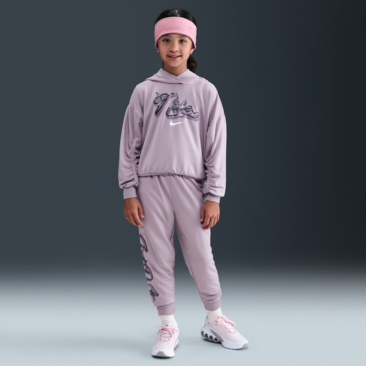 나이키 스우시 온 포인트 나이키 스우시 온 포인트 리틀키즈 풀오버 후디 앤 조거 세트