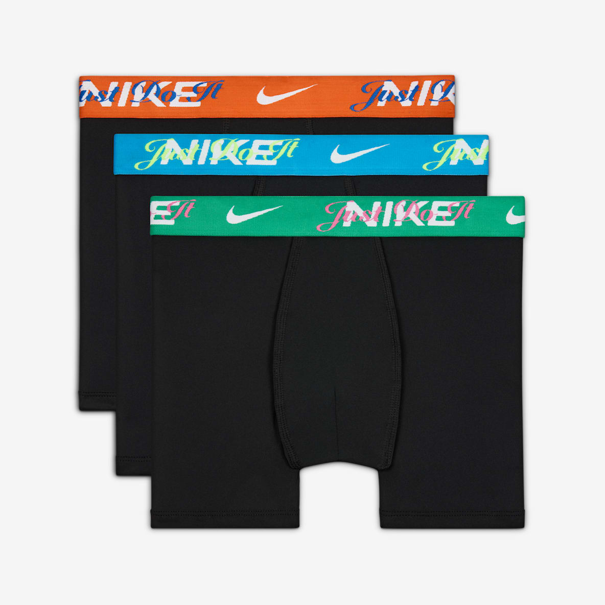 Nike Dri-FIT Ropa interior hasta la pretina "Just Do It" para niños talla grande (paquete de 3)