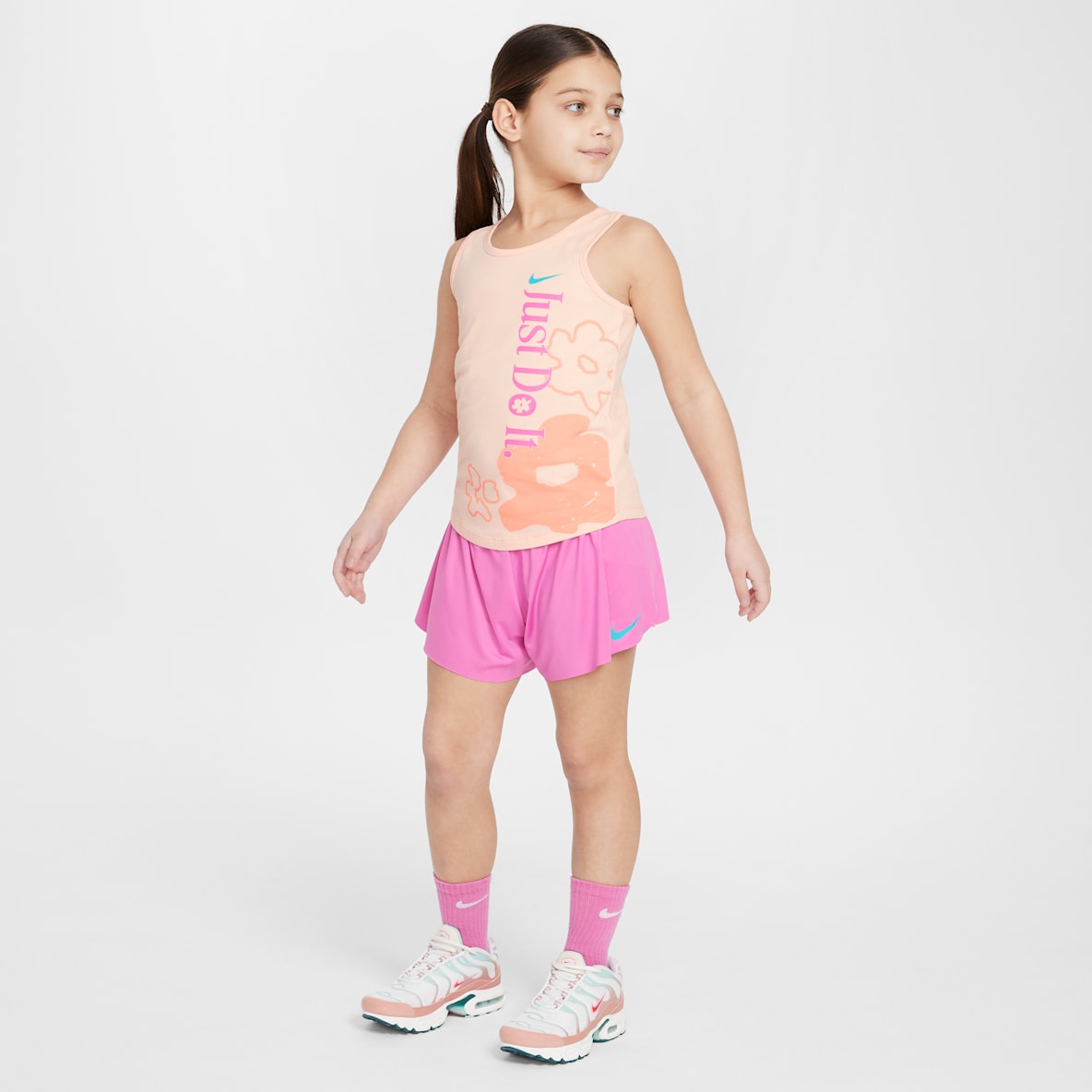 Nike Dri-FIT Nike Dri-FIT Little Kids' Wild Flower 2-Piece Tank and Mesh Shorts Set