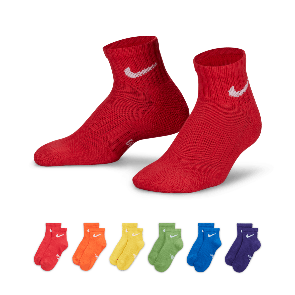 Nike Dri-FIT Performance Basics Nike Dri-FIT Performance Basics Meias de cano baixo para criança (6 pares)