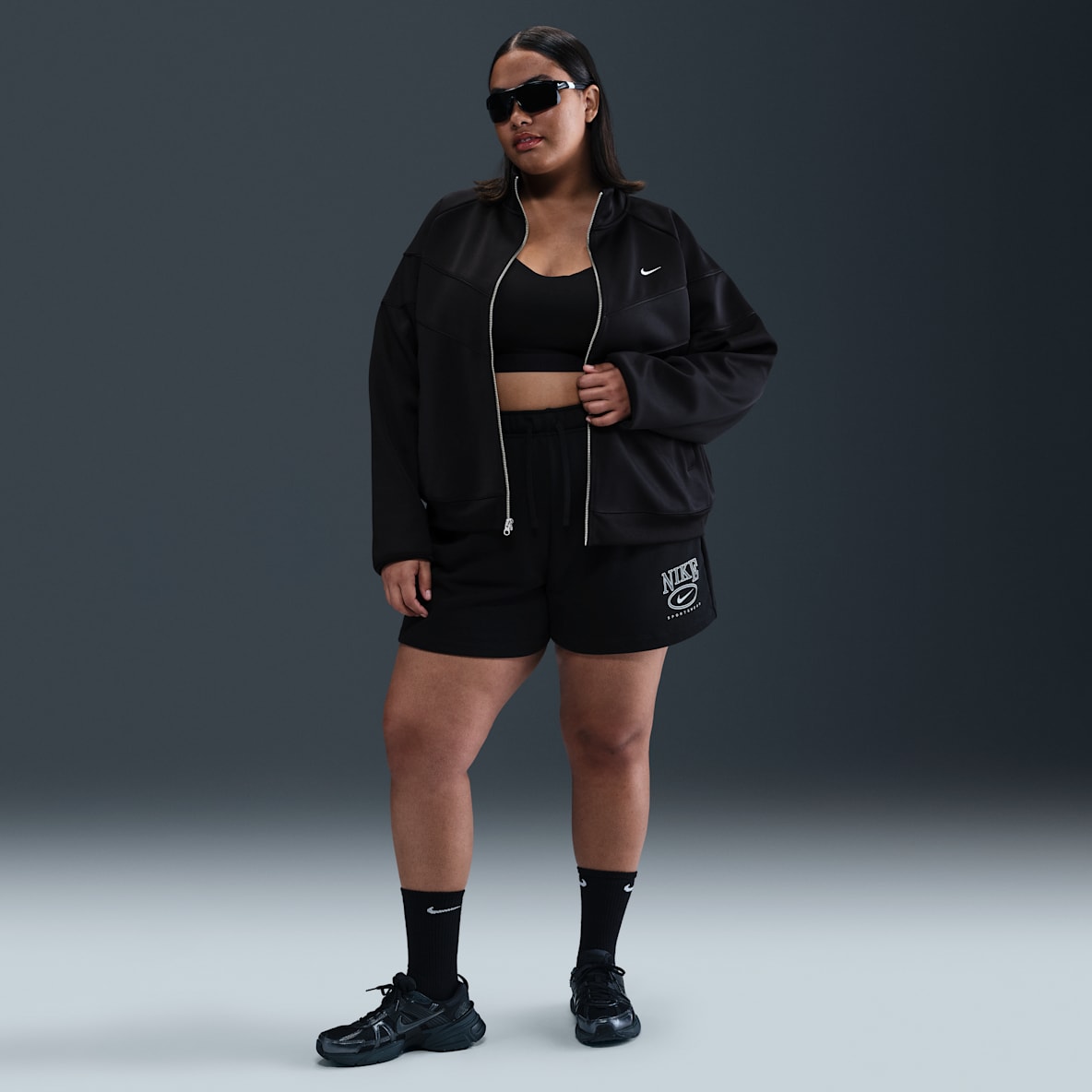 Nike Sportswear Club Fleece Nike Sportswear Club Fleece Women's Mid-Rise 4" Graphic Shorts (Plus Size)