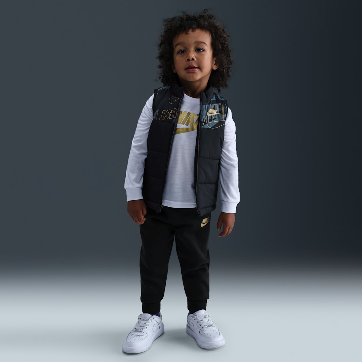 ナイキ スポーツウェア ベビー ロングスリーブ Tシャツ ベスト アンド パンツ セット