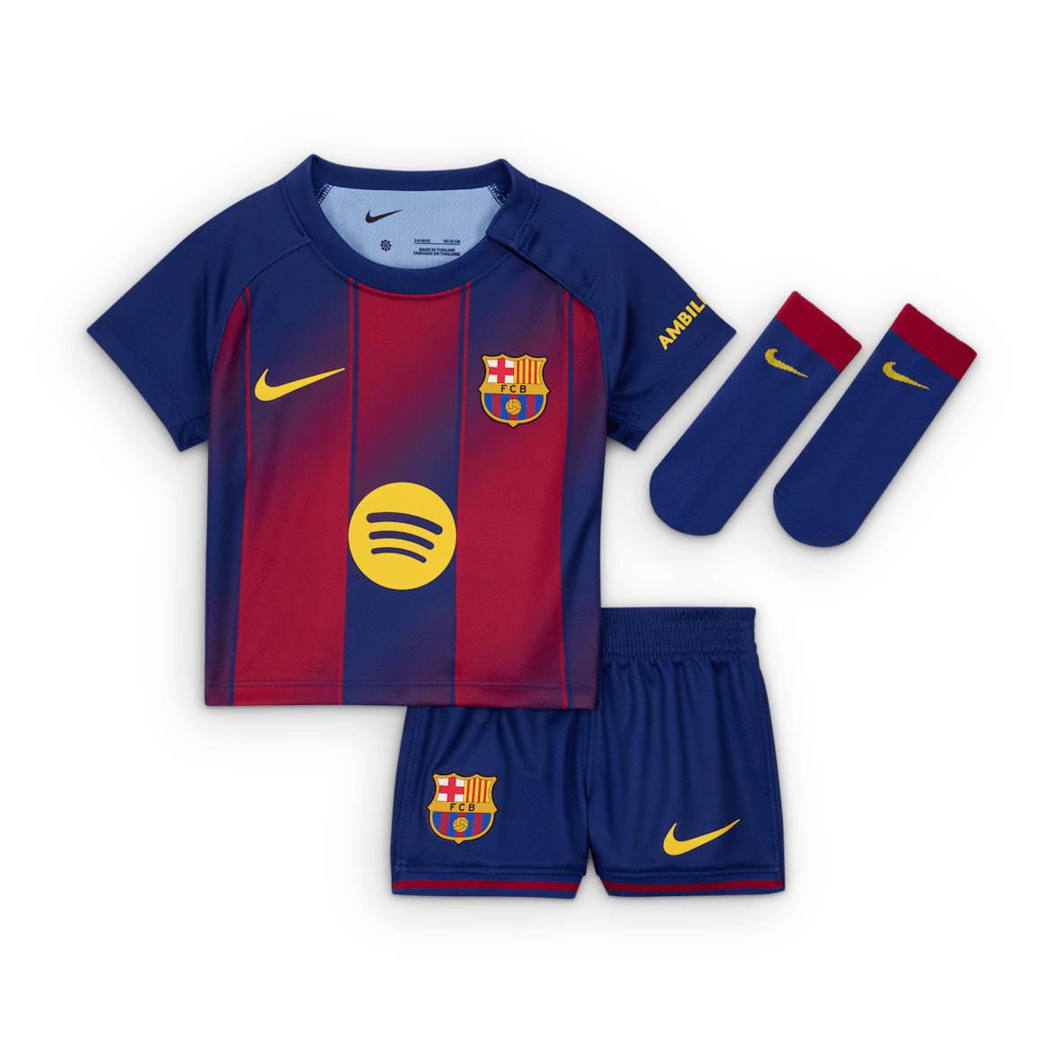 F.C. Barcelona 2025/26 Stadium Home F.C. Barcelona 2025/26 Stadium Home Baby/Toddler Nike Football Replica 3-Piece Kit
