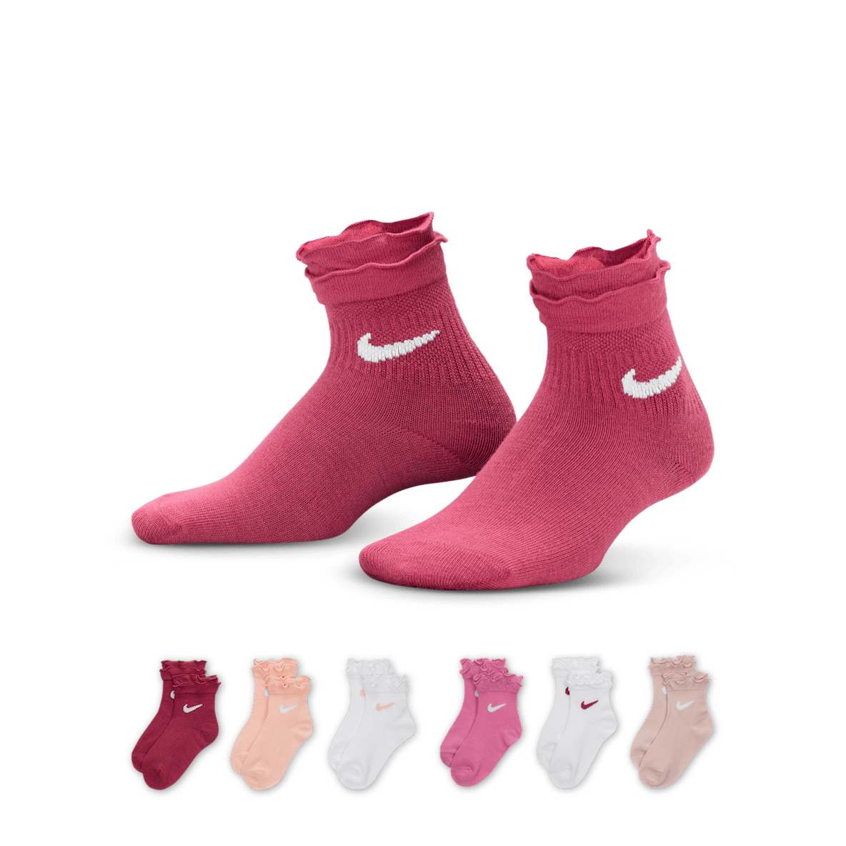 Nike Nike Little Kids' Ruffle Ankle Socks (6 Pairs)