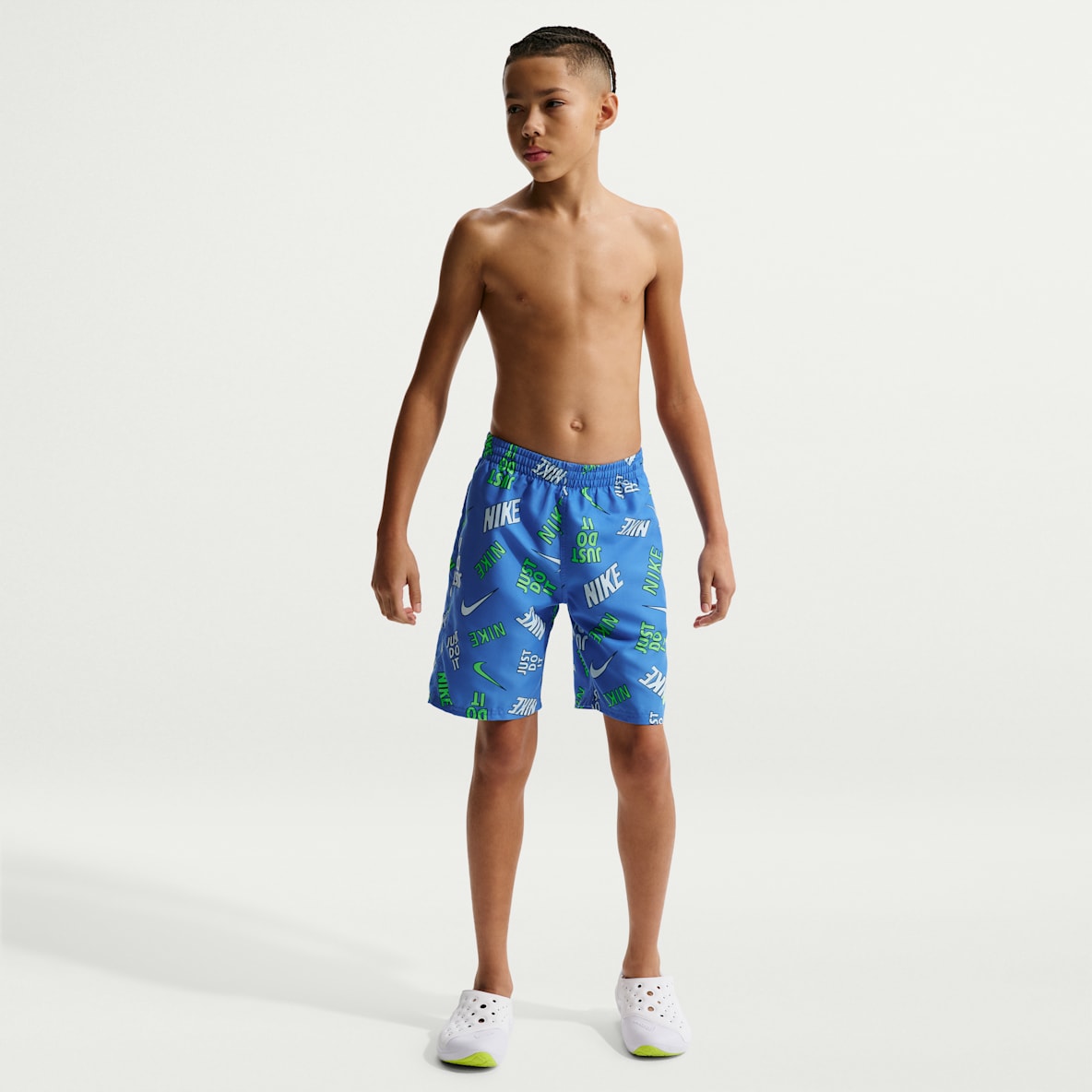 Nike Swim Breaker Shorts de playa o alberca con forro de ropa interior de 18 cm para niño talla grande