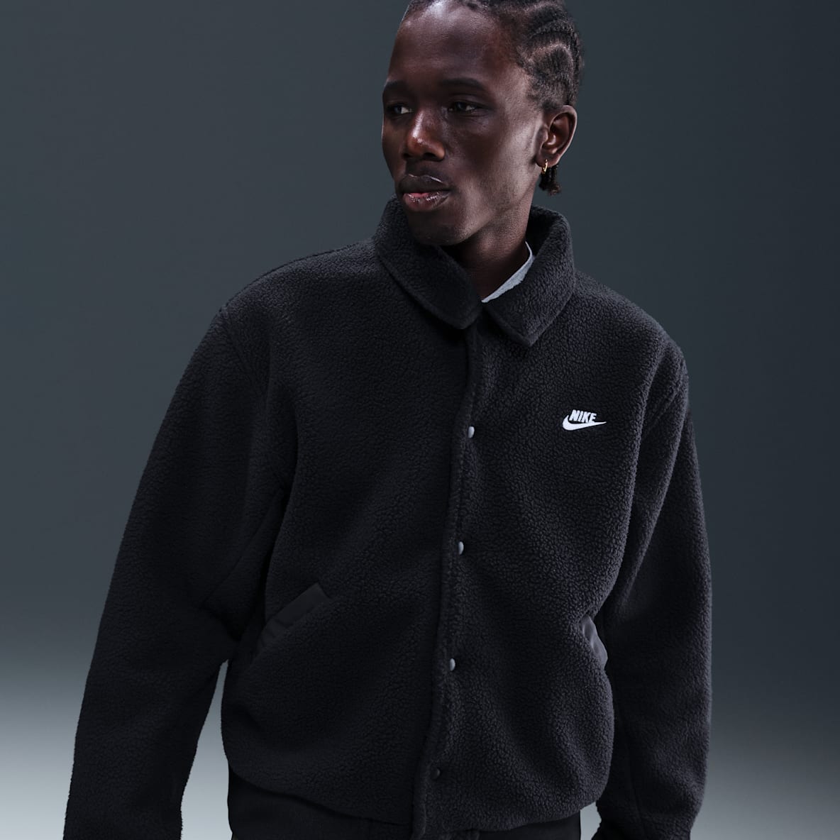 Nike Sportswear Club Nike Sportswear Club Men's High-Pile Fleece Coaches Jacket