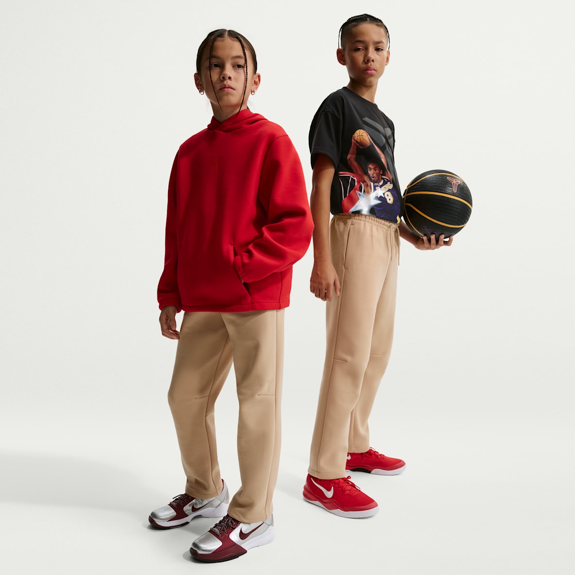 Kobe Pants de básquetbol de tejido Fleece Dri-FIT para niños talla grande