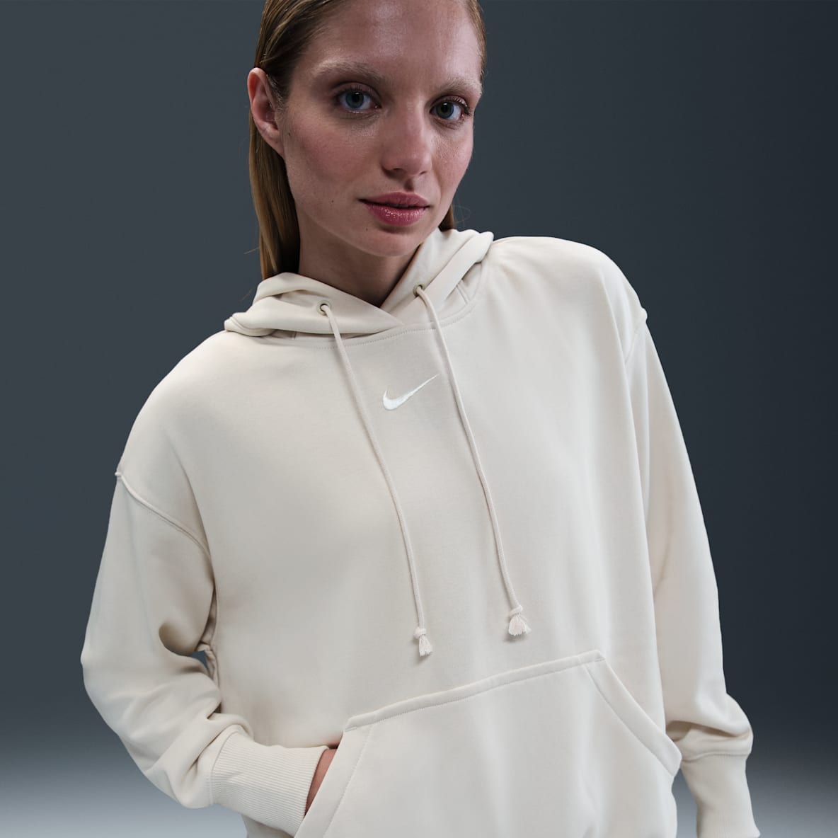 Nike Sportswear Phoenix Fleece Sudadera con gorro sin cierre de French Terry oversized para mujer