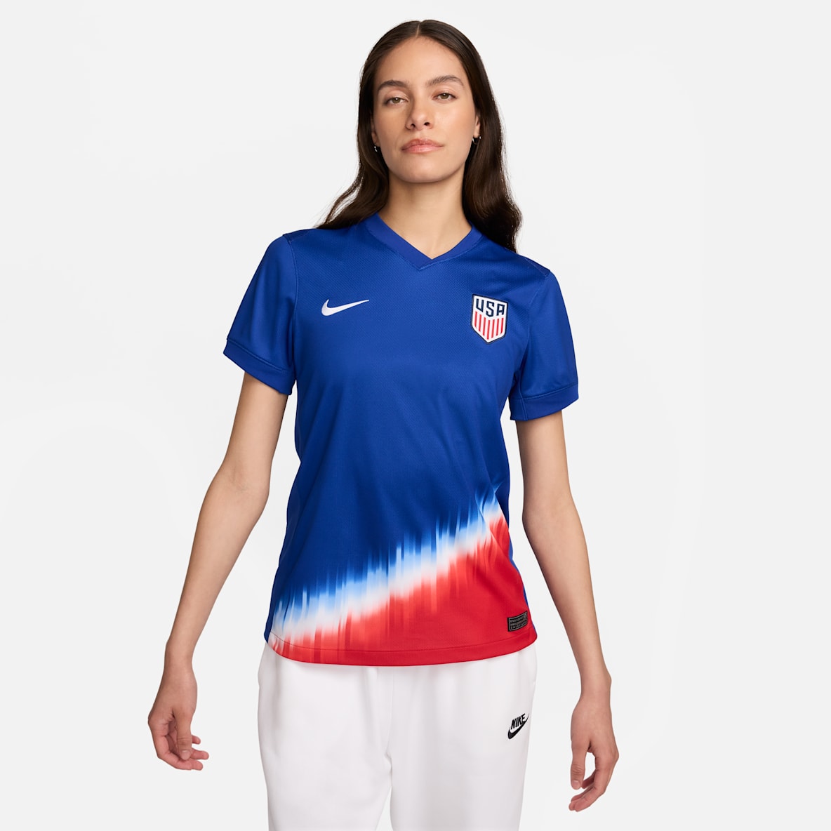 USMNT 2024 Stadium visitante USMNT 2024 Stadium visitante Jersey de fútbol Nike Dri-FIT Replica para mujer