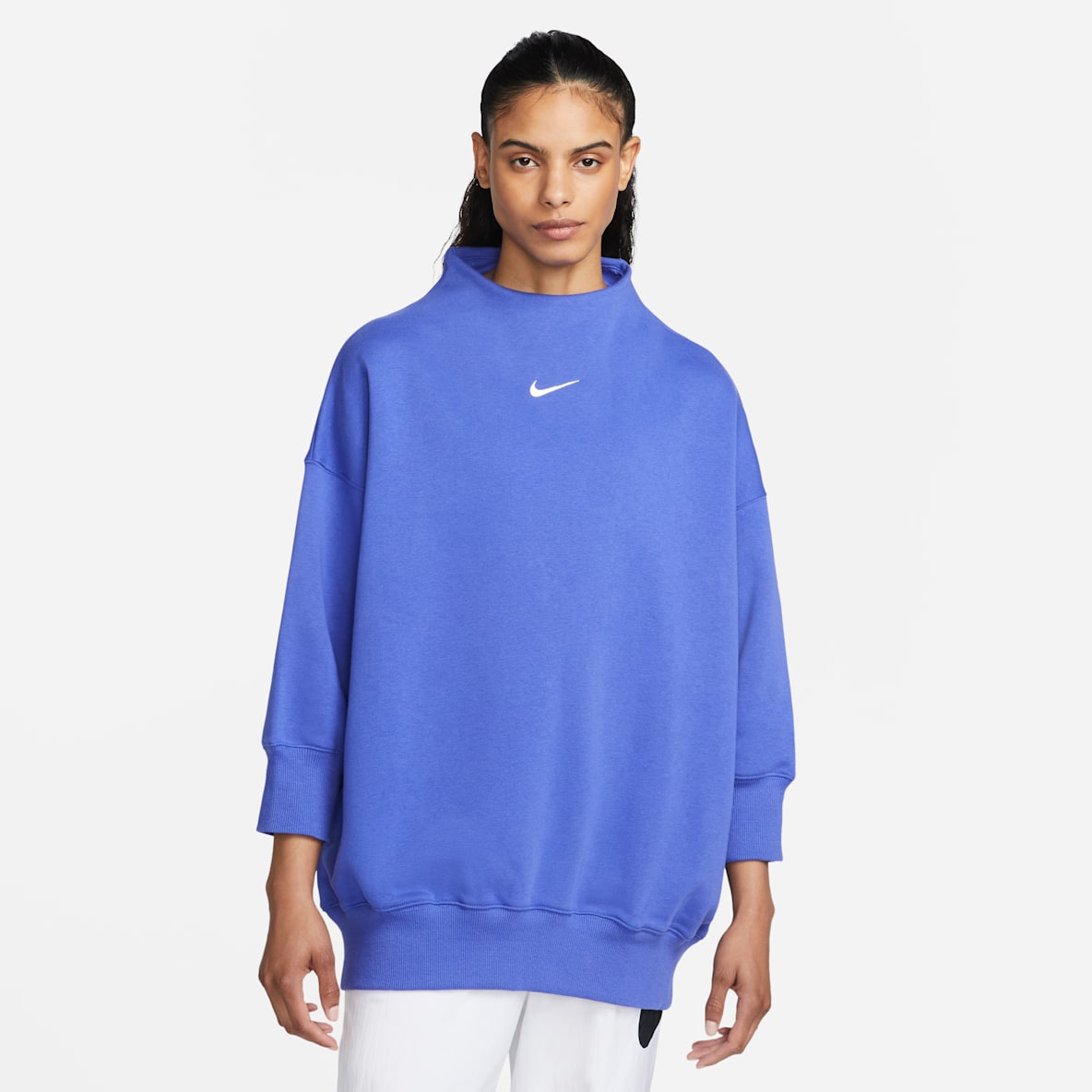 Nike Sportswear Phoenix Fleece Women's Over-Oversized Mock-Neck 3/4-Sleeve Sweatshirt