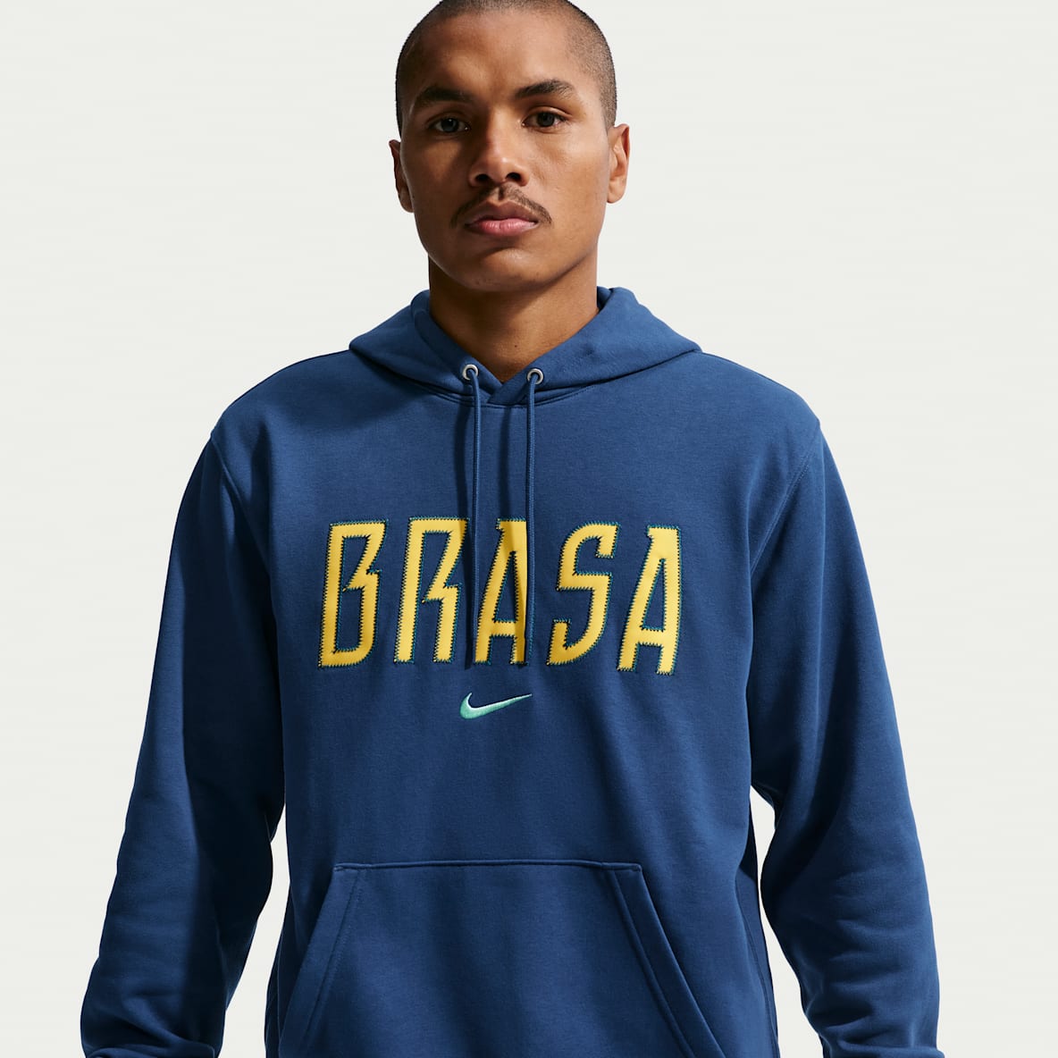 Brazil Club Sudadera con gorro sin cierre de fútbol Nike de French Terry para hombre