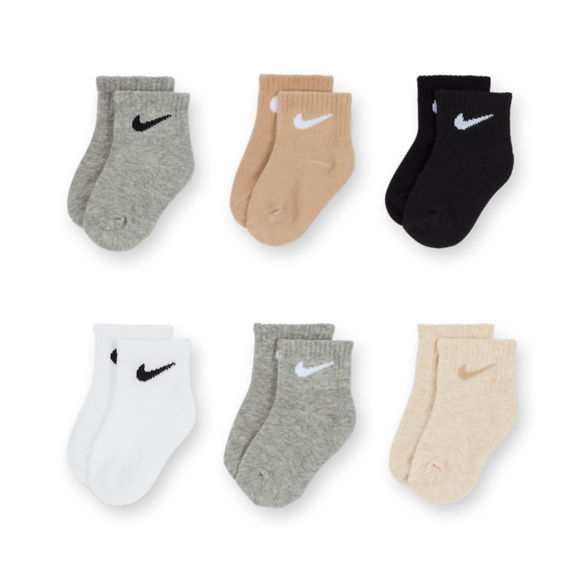 Nike Swoosh Nike Swoosh Calcetines al tobillo para bebé e infantil (6 pares)