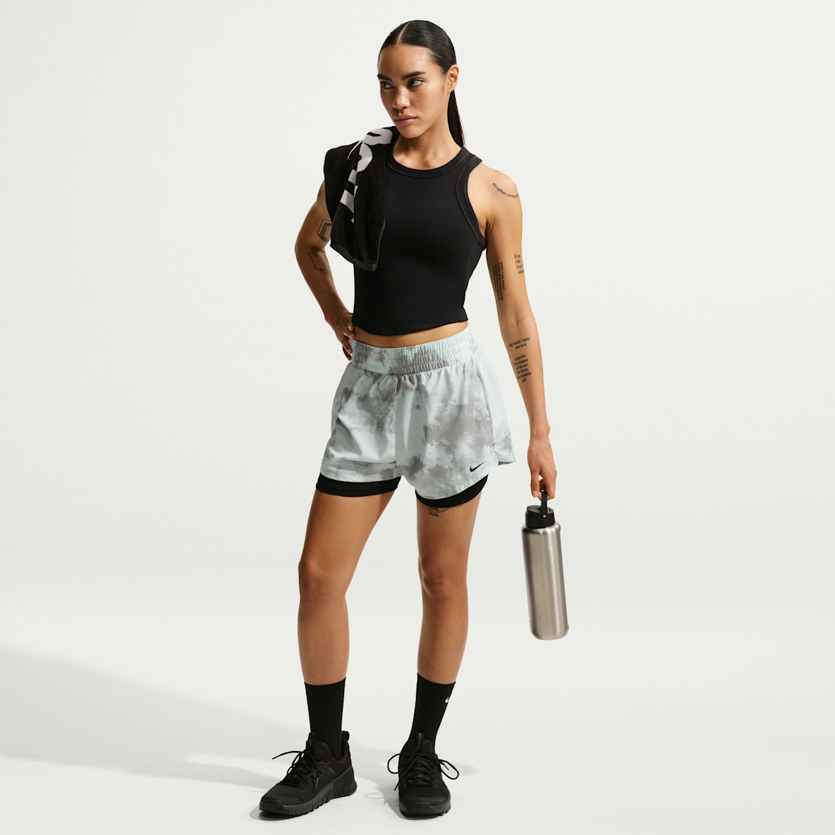 Nike One Women's Dri-FIT High-Waisted 8cm (approx.) 2-in-1 Shorts