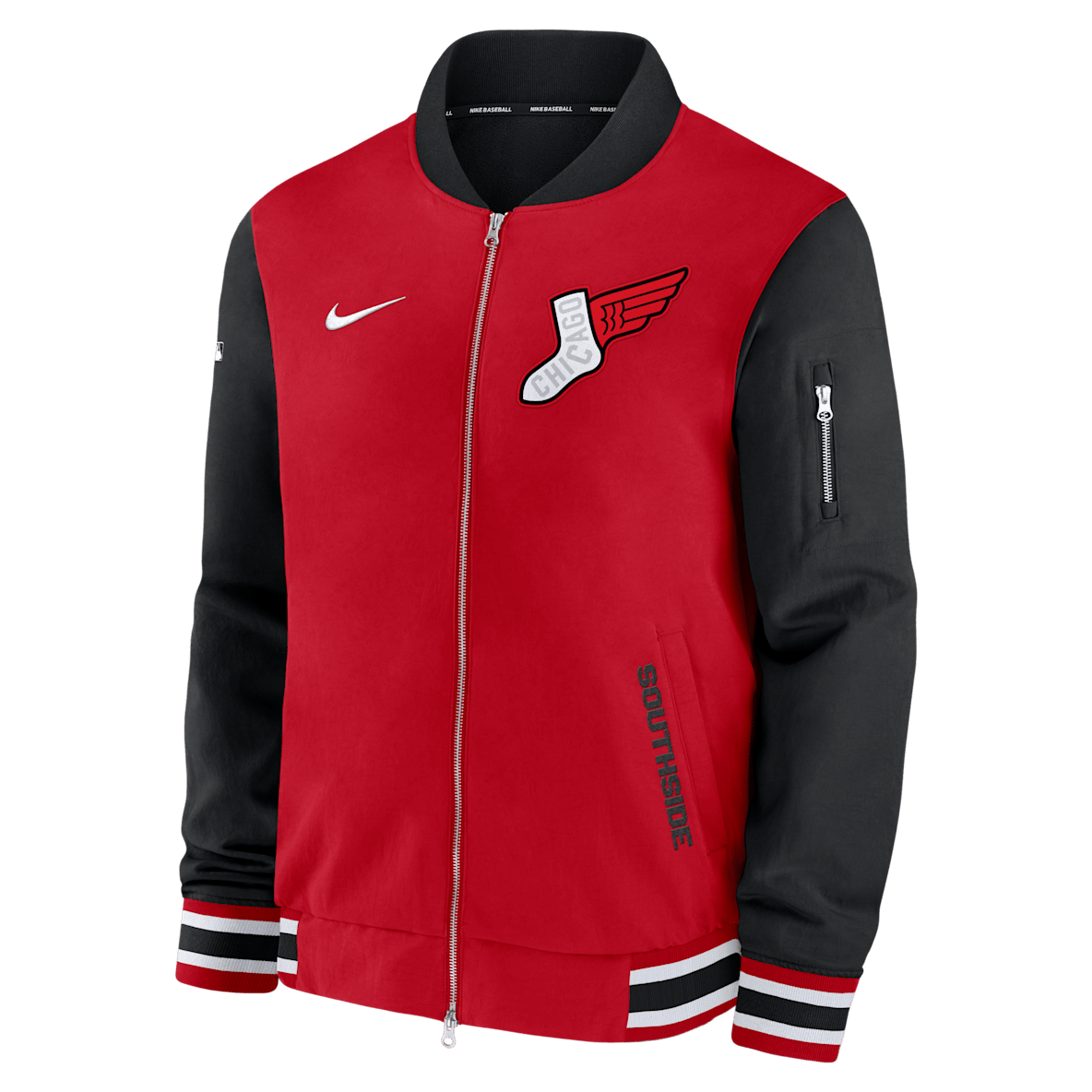 Chicago White Sox Authentic Collection City Connect Men's Nike MLB Full-Zip Bomber Jacket