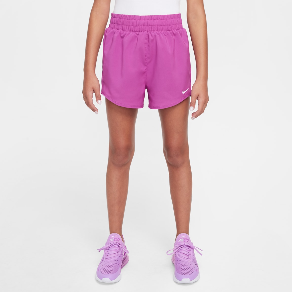 Nike One Big Kids' (Girls') Dri-FIT High-Waisted Woven Training Shorts
