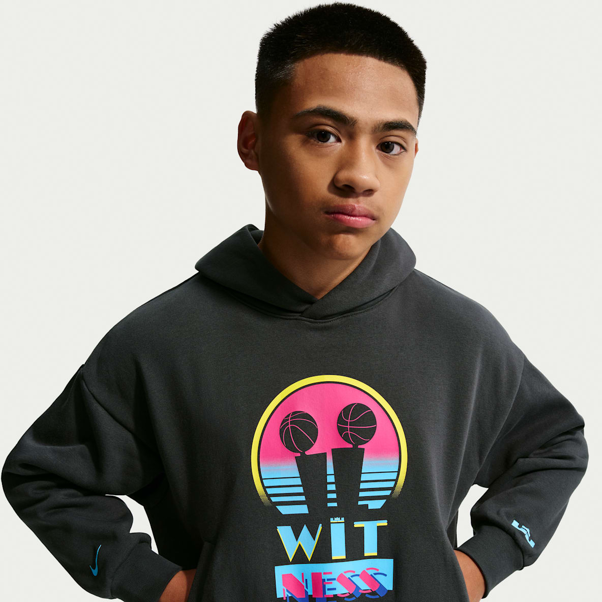 LeBron "Miami Twice" LeBron "Miami Twice" Sudadera con gorro sin cierre para niños talla grande