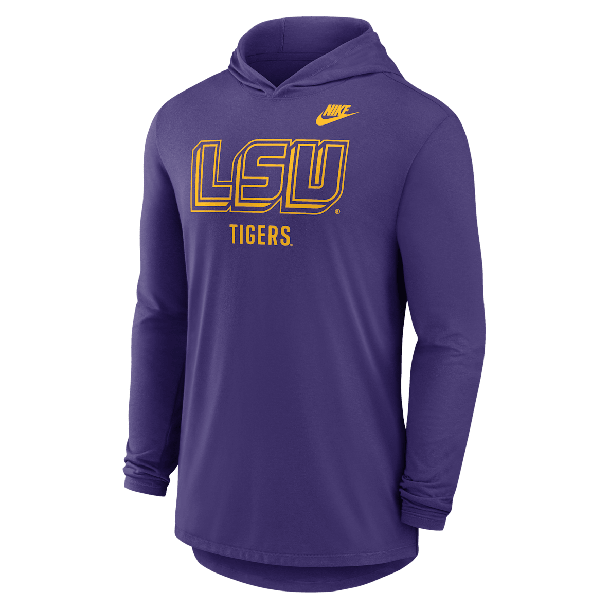 LSU Legacy LSU Legacy Playera de manga larga universitaria Nike Dri-FIT con gorro para hombre