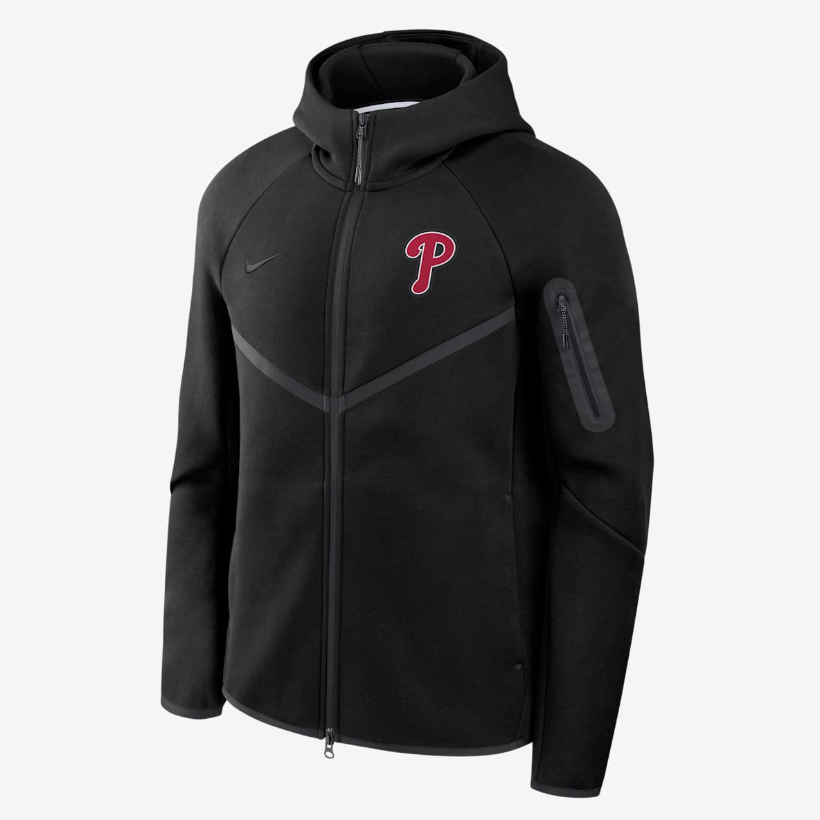 Philadelphia Phillies Tech Fleece Windrunner Philadelphia Phillies Tech Fleece Windrunner Men's Nike MLB Full-Zip Hooded Jacket