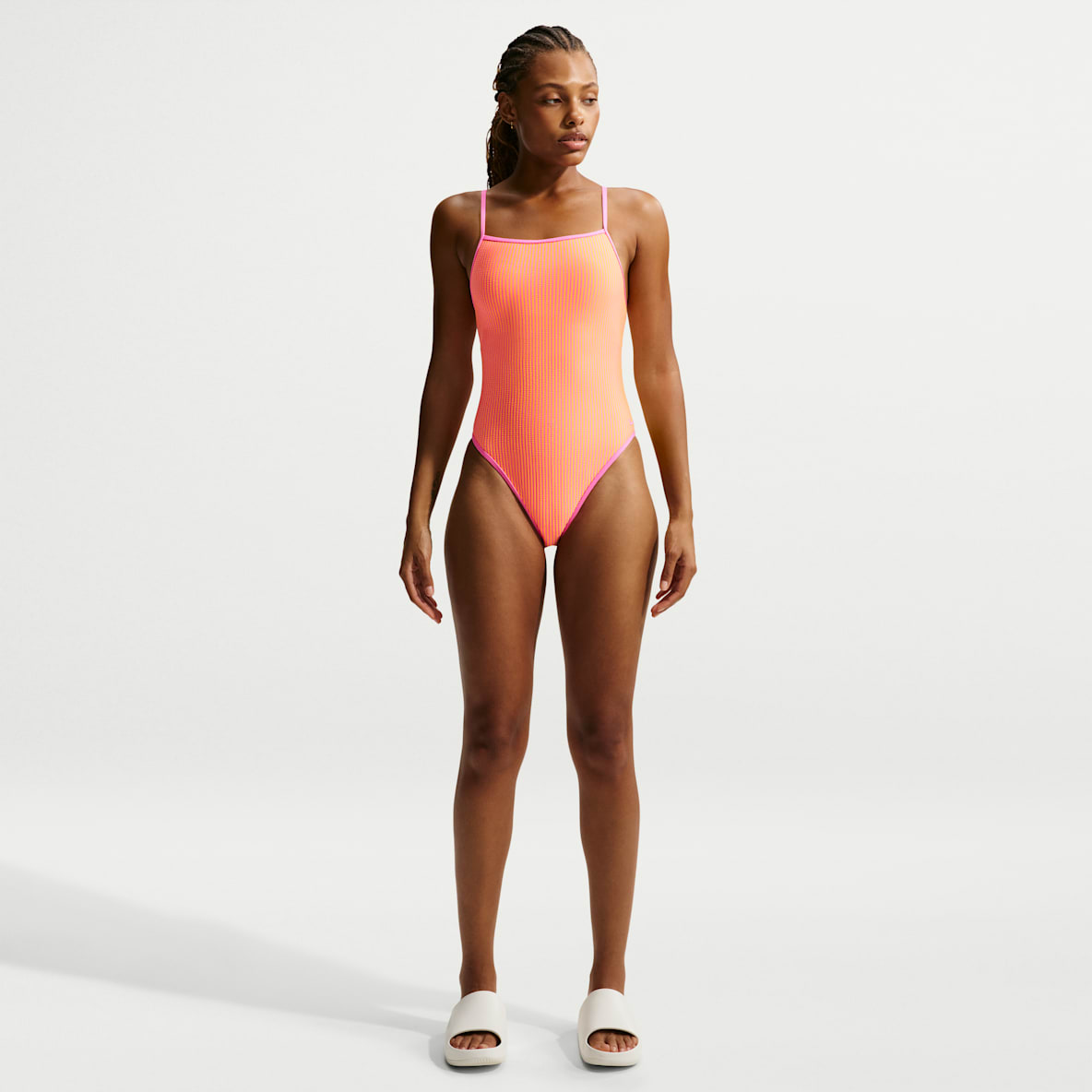 Nike Swim Women's Ripple Texture Squareneck One Piece