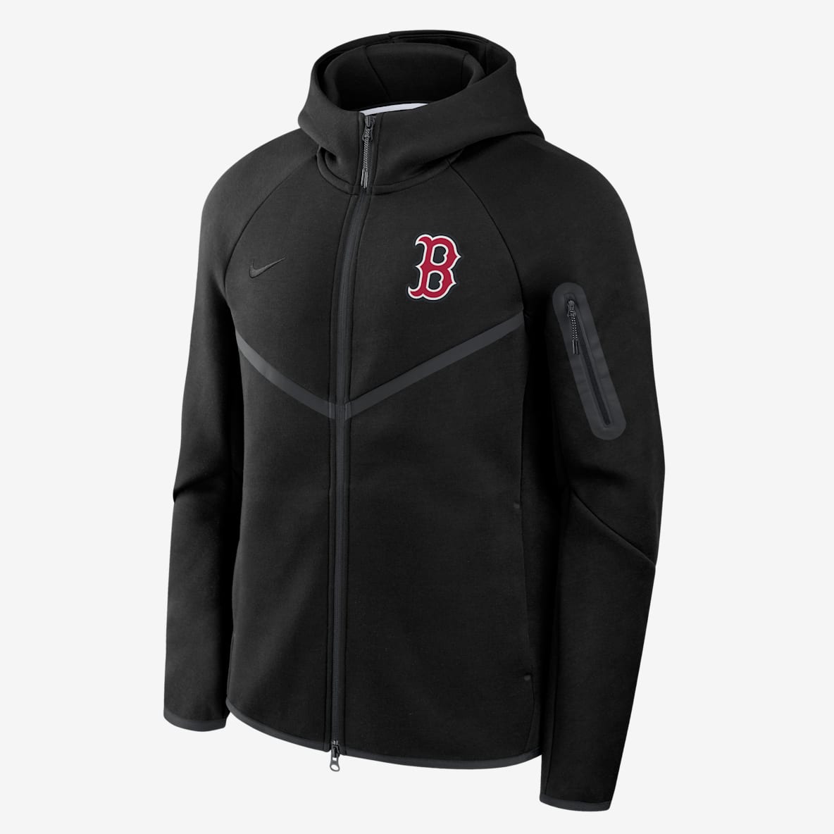 Boston Red Sox Tech Fleece Windrunner Boston Red Sox Tech Fleece Windrunner Chamarra con gorro Nike de la MLB de cierre completo para hombre