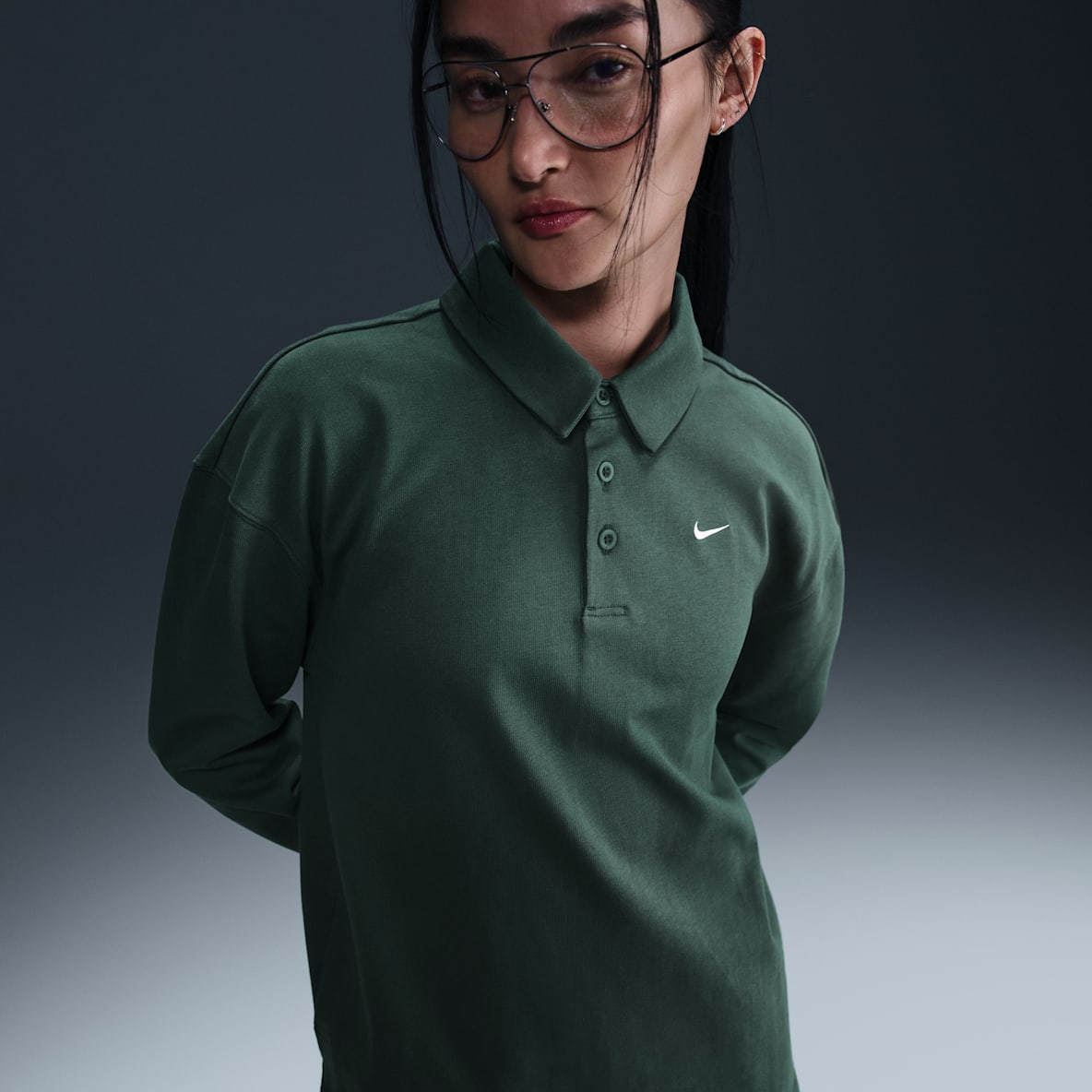 Nike Sportswear Essential Nike Sportswear Essential Women's Oversized Long-Sleeve Polo