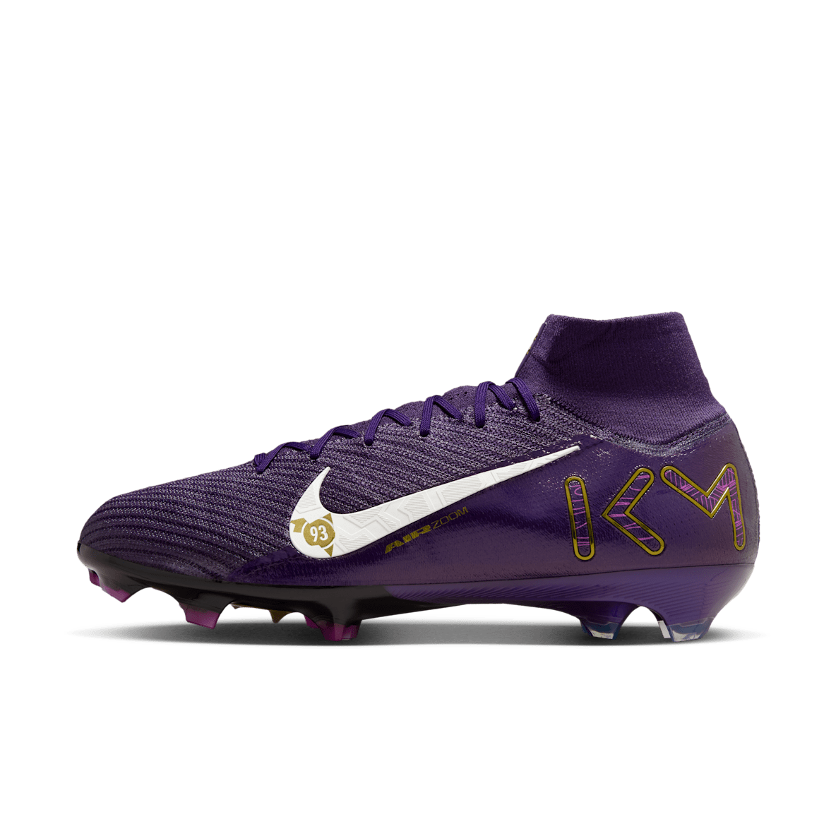 Nike Mercurial Superfly 10 Elite "Kylian Mbappé" รองเท้าสตั๊ดฟุตบอลหุ้มข้อสูงสำหรับพื้นสนามทั่วไป