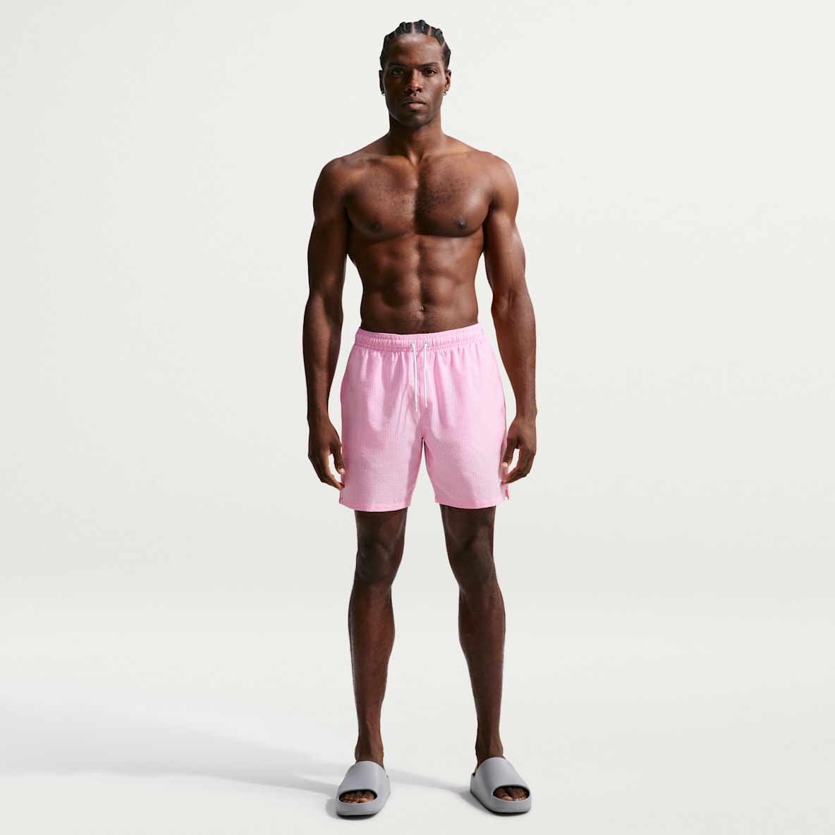 Nike Swim Breaker Shorts de playa o alberca con forro de ropa interior de 18 cm con textura acanalada para hombre